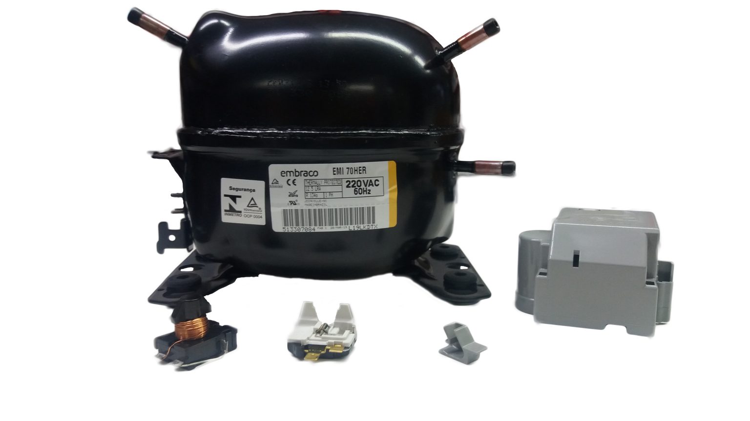 Compressor Embraco 1/5 220v R134A EMI 70HER Friopar Comercial